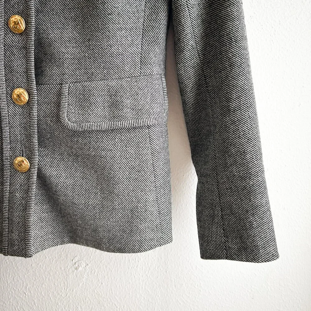 ESCADA Virgin Wool Herringbone Quiet Luxury Powersuit Blazer and Trousers SZ 34 - Picture 8 of 14